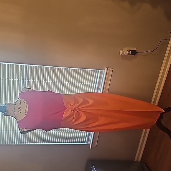 SHEIN Privé Plus Two Tone Twist Front Split Thigh Dress 2XL - Picture 6 of 8